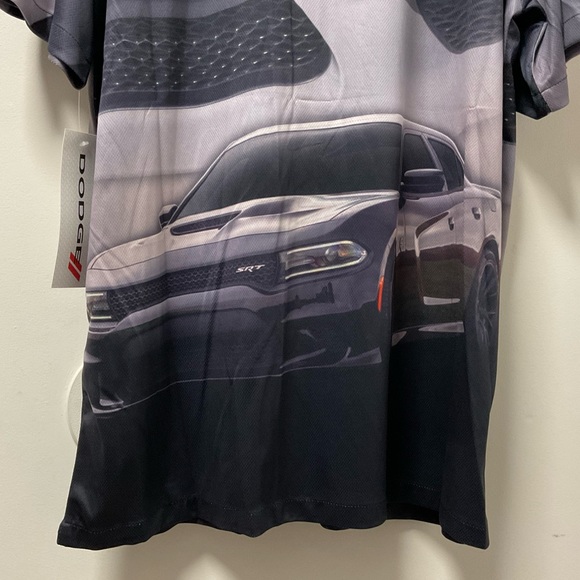 “Dodge Charger” David Carey Black & Gray Collared Button Down Dry Wick Shirt! - Picture 7 of 12